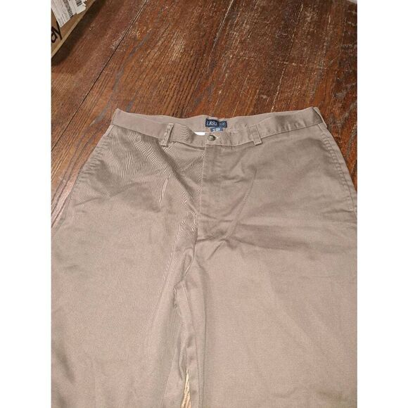 36x34 Izod American Chino Brown Flat Front Cotton Pants - Picture 2 of 3